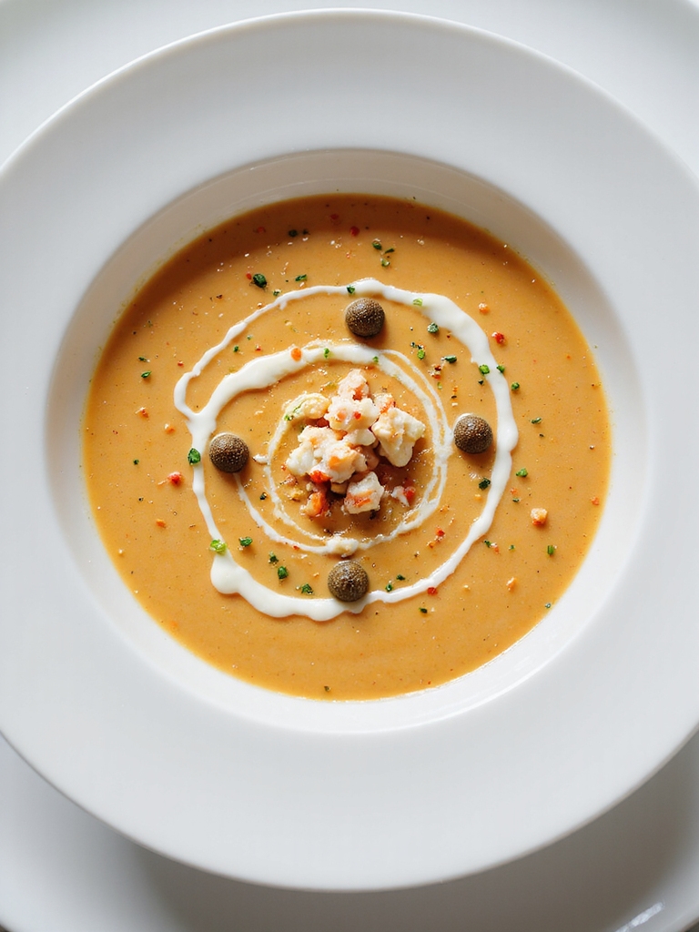 silky crab bisque with umami