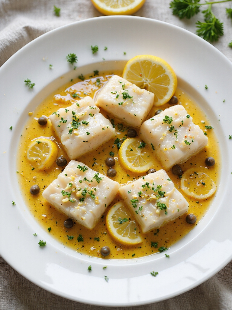 silky garlic butter poached cod