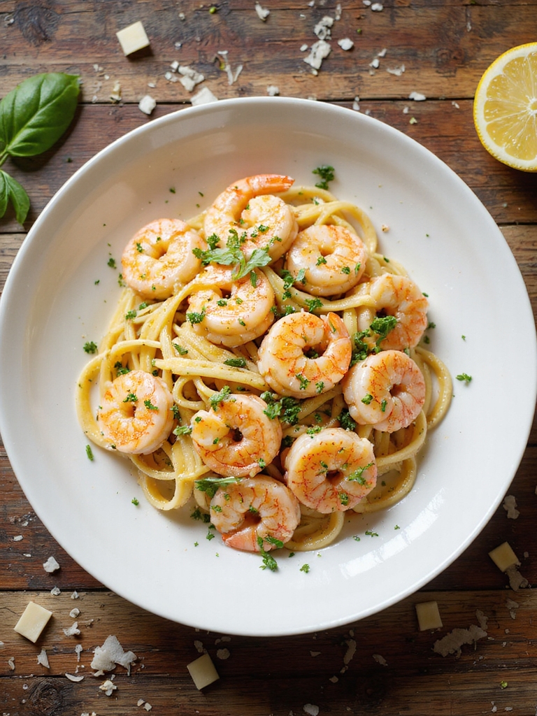 silky garlicky italian shrimp