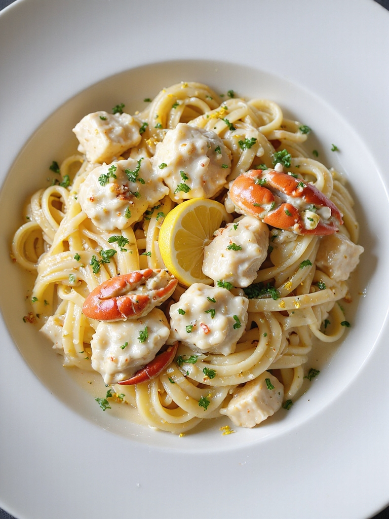silky lemon garlic lump crab