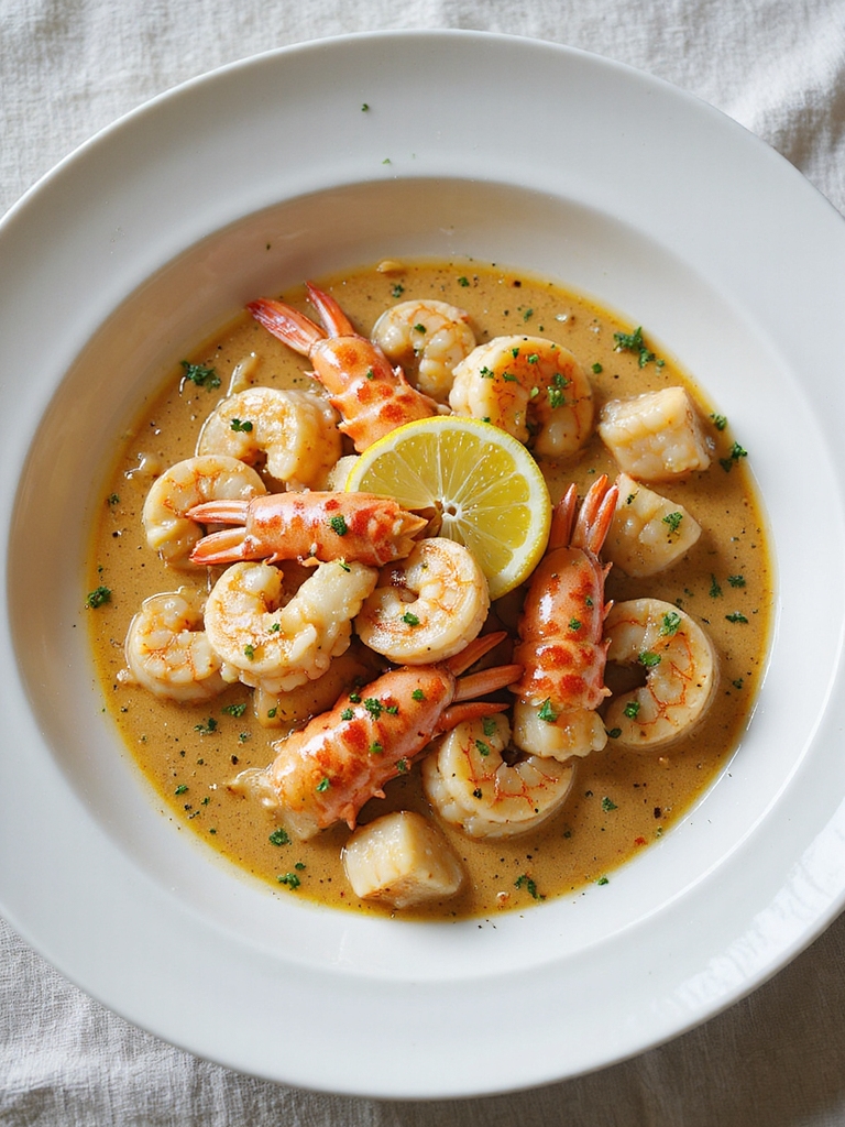 silky sherry seafood cream