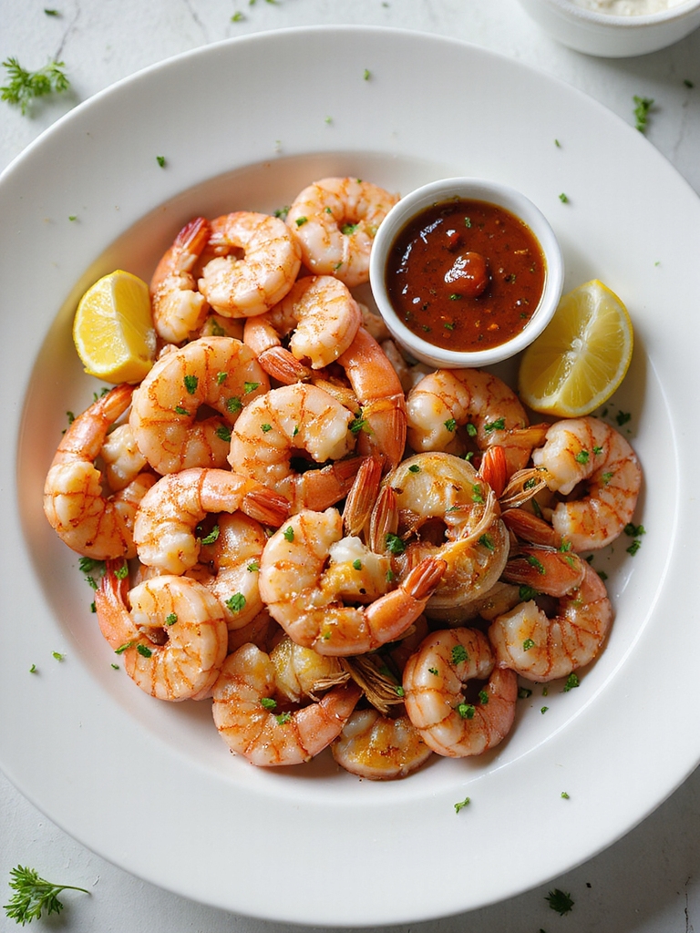 simple juicy boiled shrimp