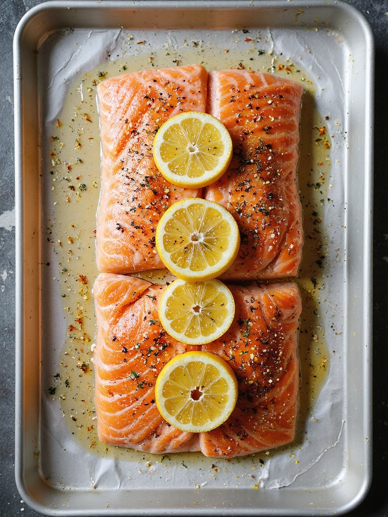 simple lemon garlic oven salmon