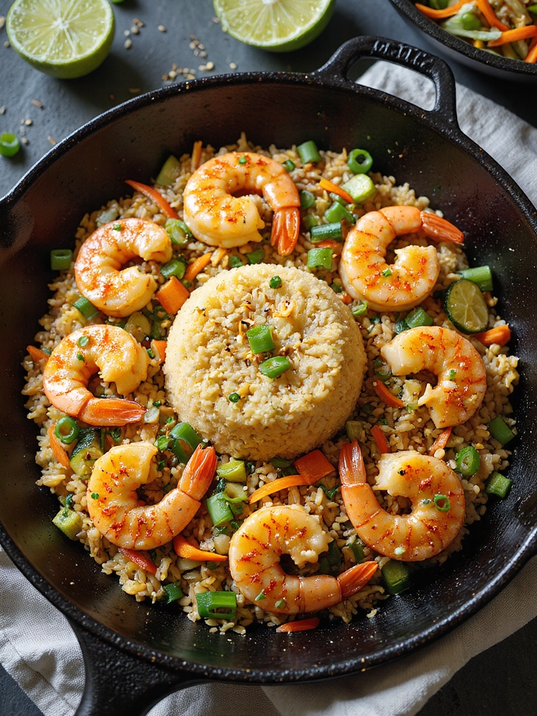 sizzling hibachi shrimp fried rice