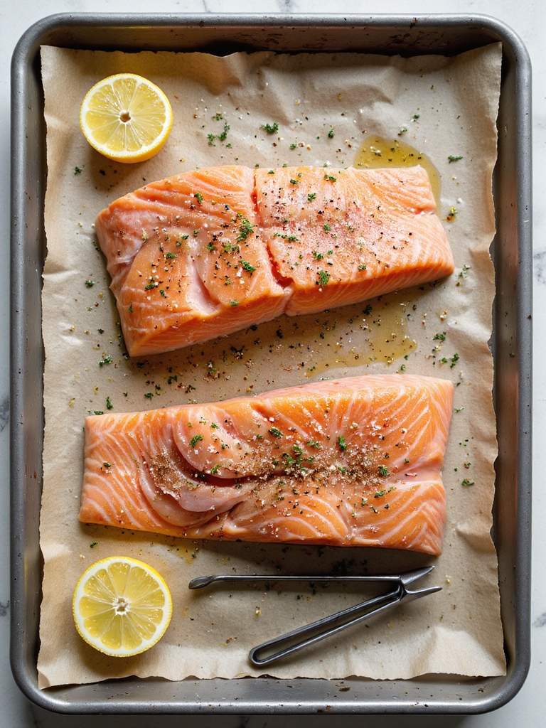 skin on trimmed oven baked salmon