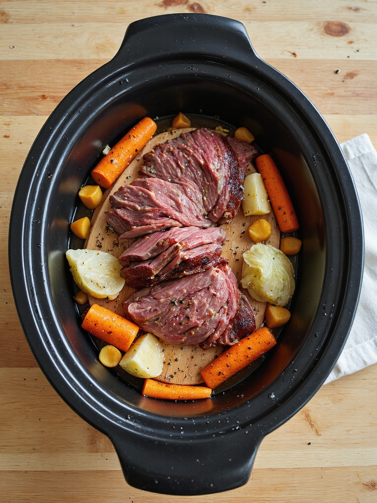 slow cooked corned beef brisket