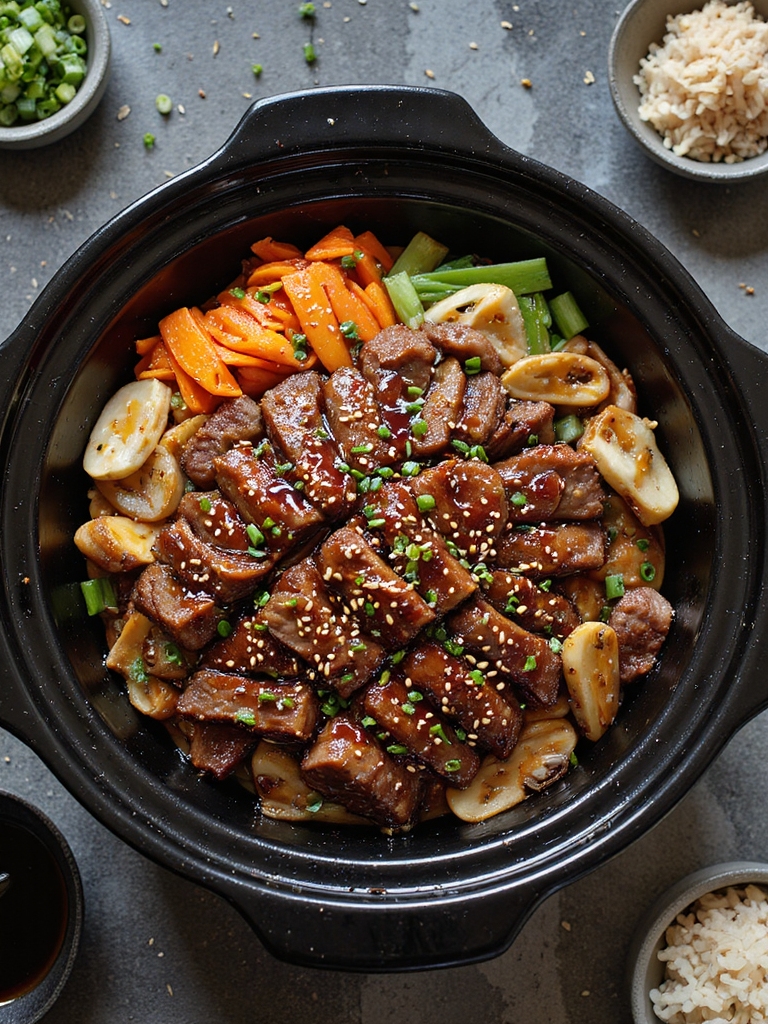 slow cooked korean bulgogi flavors
