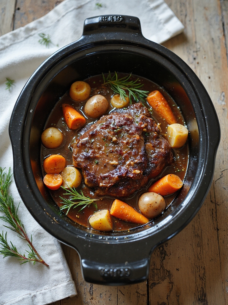 slow cooked rosemary beef roast