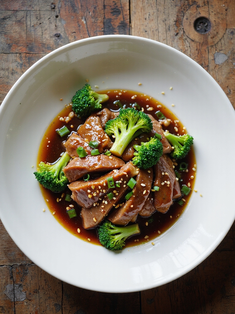 slow cooked savory broccoli beef