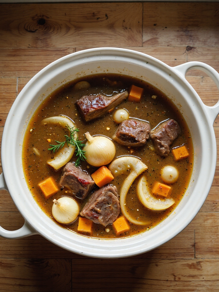 slow simmered gelatin rich beef broth