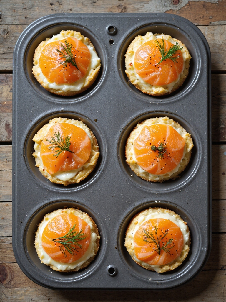 smoked salmon dill egg puffs