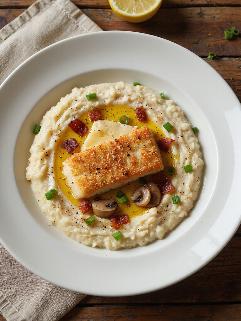 smoky bacon mushroom grits