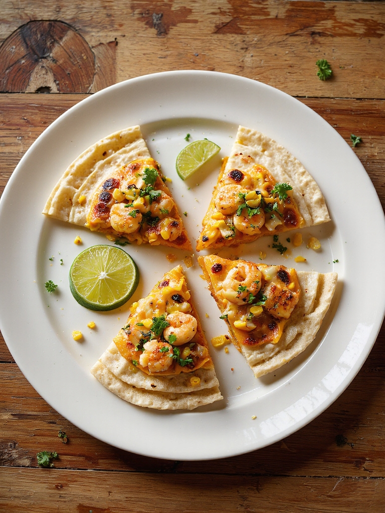 smoky blackened shrimp quesadillas
