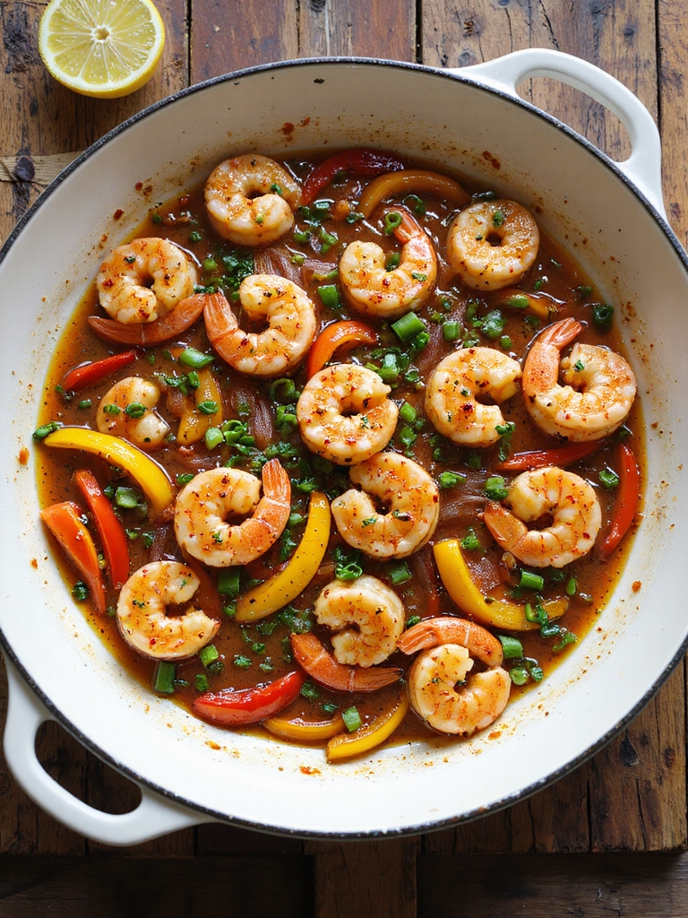 smoky cajun pan seared shrimp
