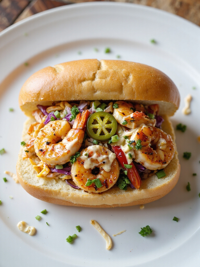 smoky cajun shrimp rolls