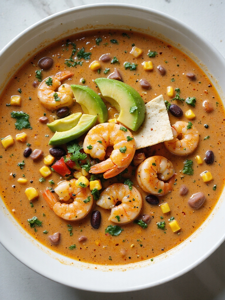 smoky chipotle creamy shrimp soup