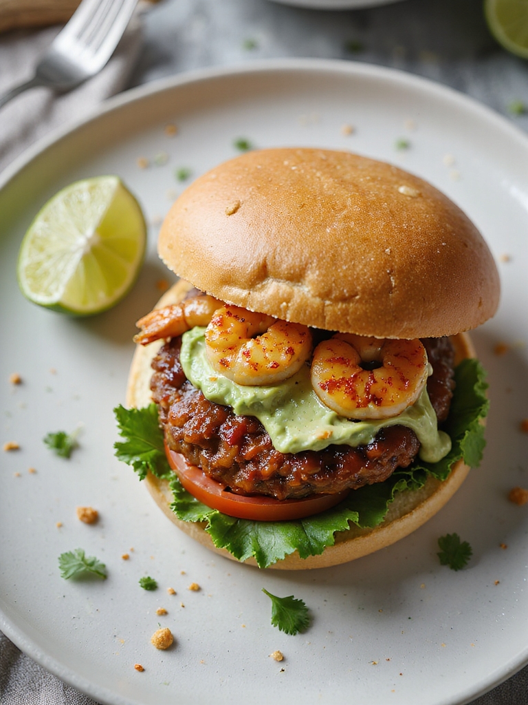 smoky chipotle shrimp burgers