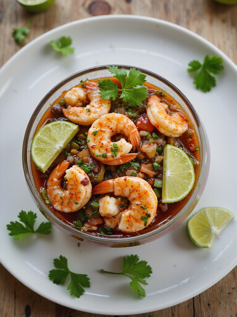 smoky chipotle tomato clamshrimp