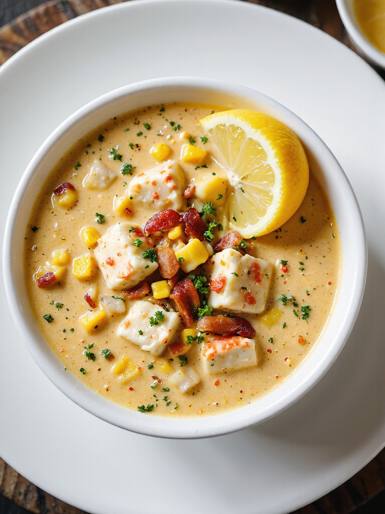 smoky crab corn chowder