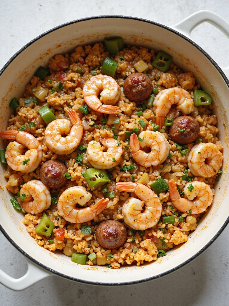 smoky creole shrimp jambalaya
