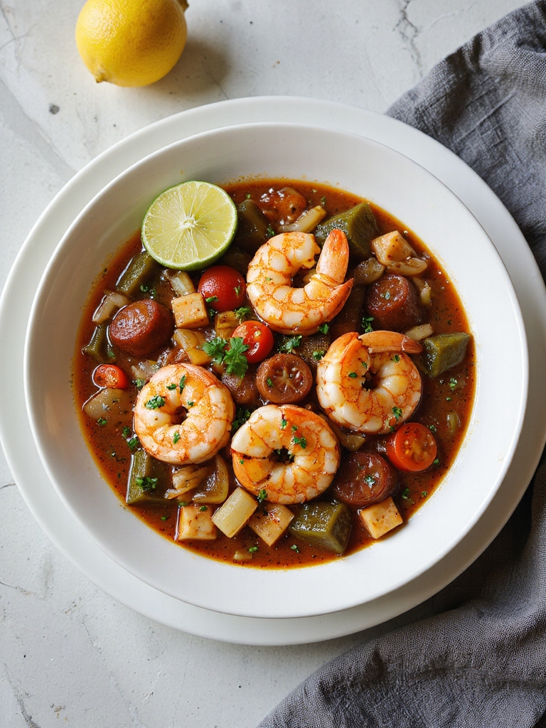 smoky creole shrimp stew