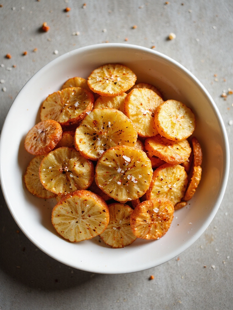 smoky garlic air fryer chips