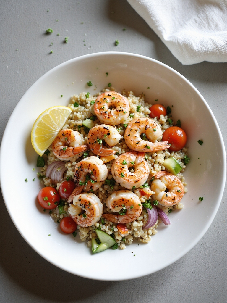 smoky grilled shrimp quinoa
