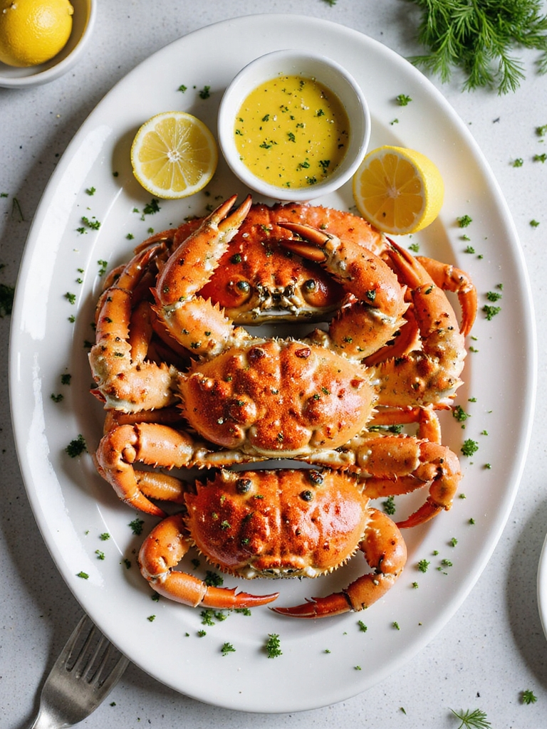 smoky lemon herb grilled crab