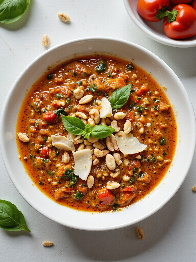 smoky roasted red pepper pesto