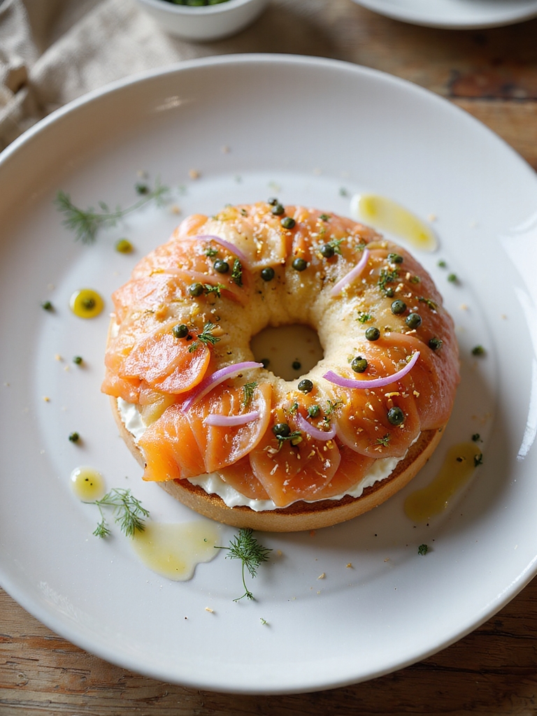 smoky salmon capers lemon zest