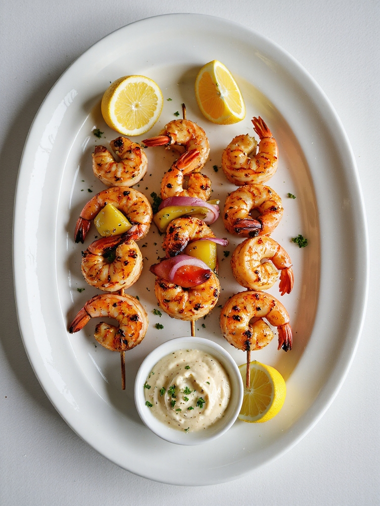 smoky spicy grilled shrimp skewers