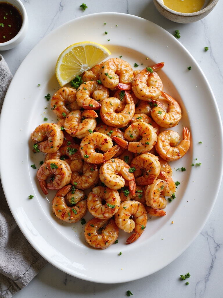 smoky sweet caramelized shrimp glaze