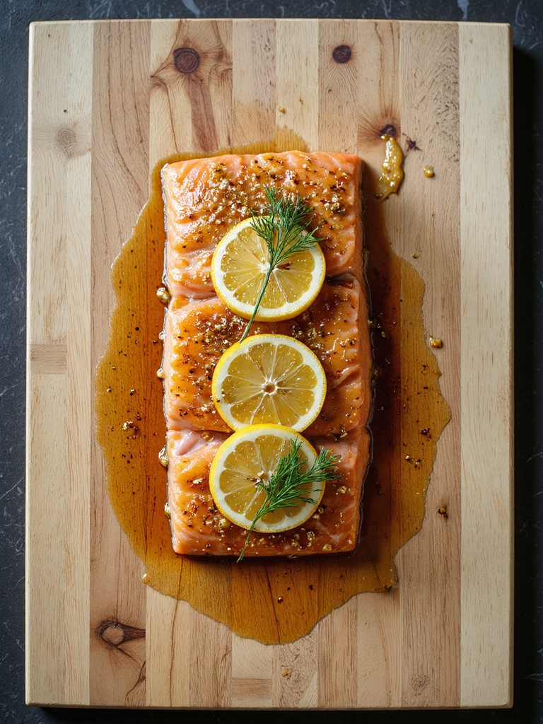 soaked cedar plank grilled salmon