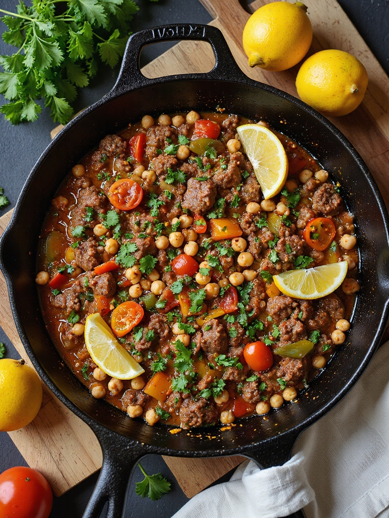 spiced ground beef skillet