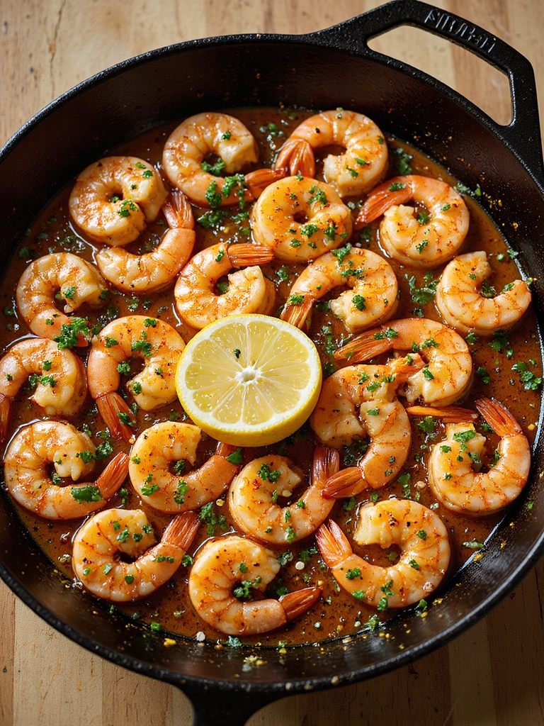 spicy cajun shrimp skillet