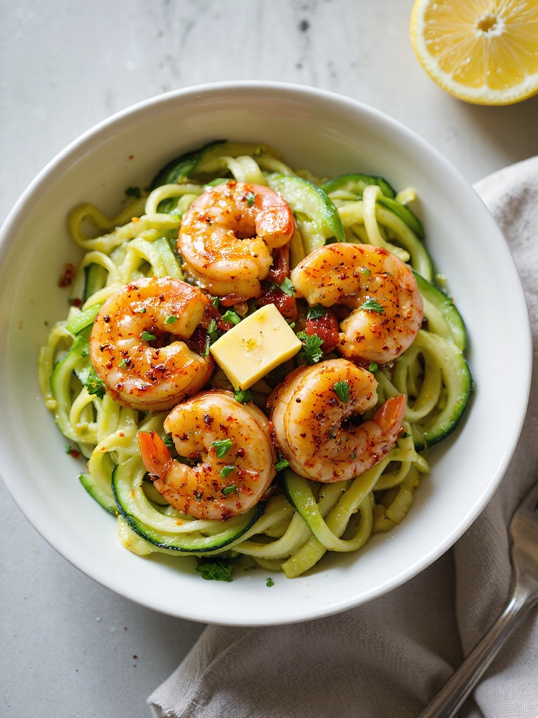 spicy cajun shrimp zoodles