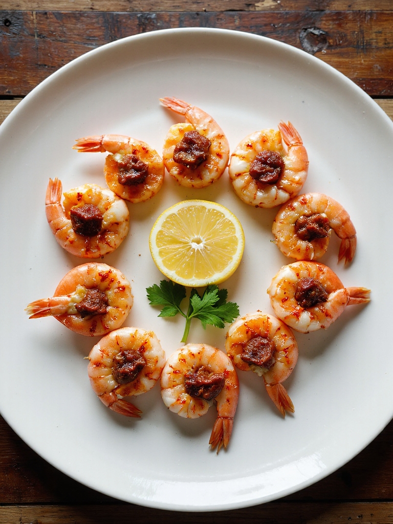 spicy chorizo manchego stuffed shrimp