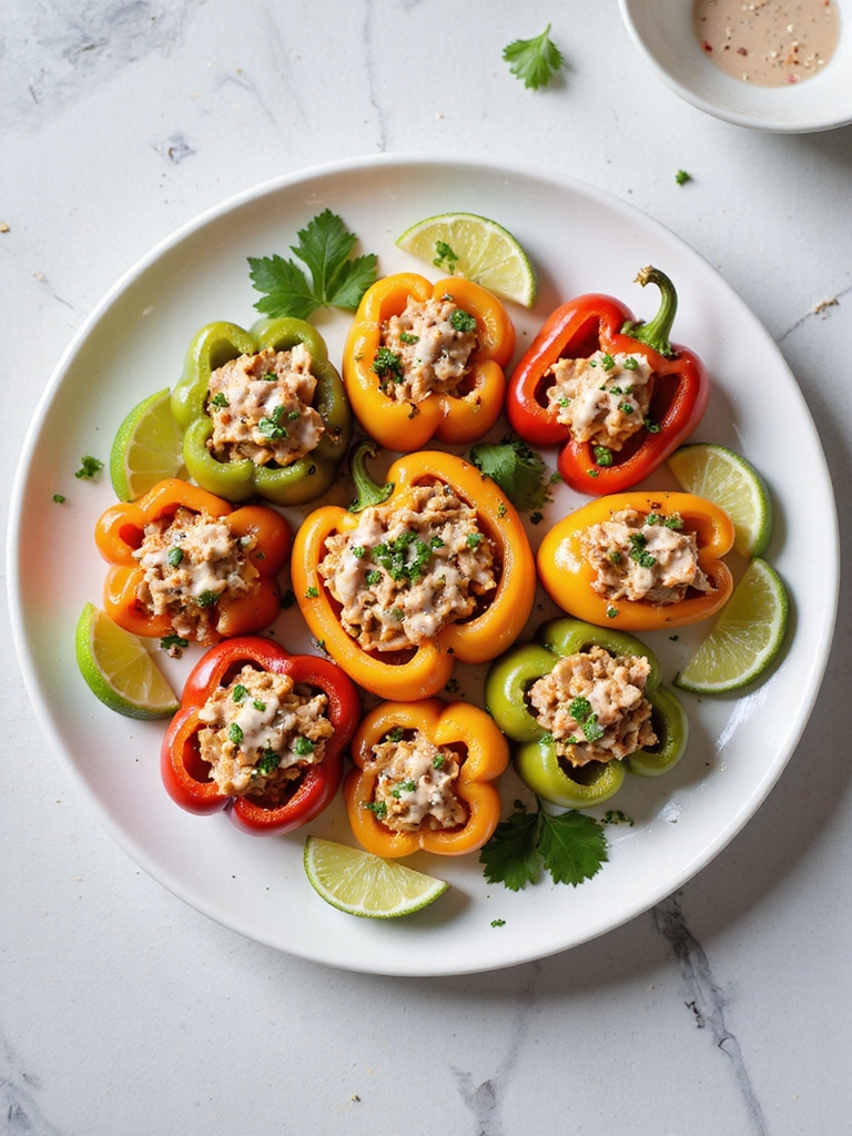 spicy cilantro lime tuna peppers