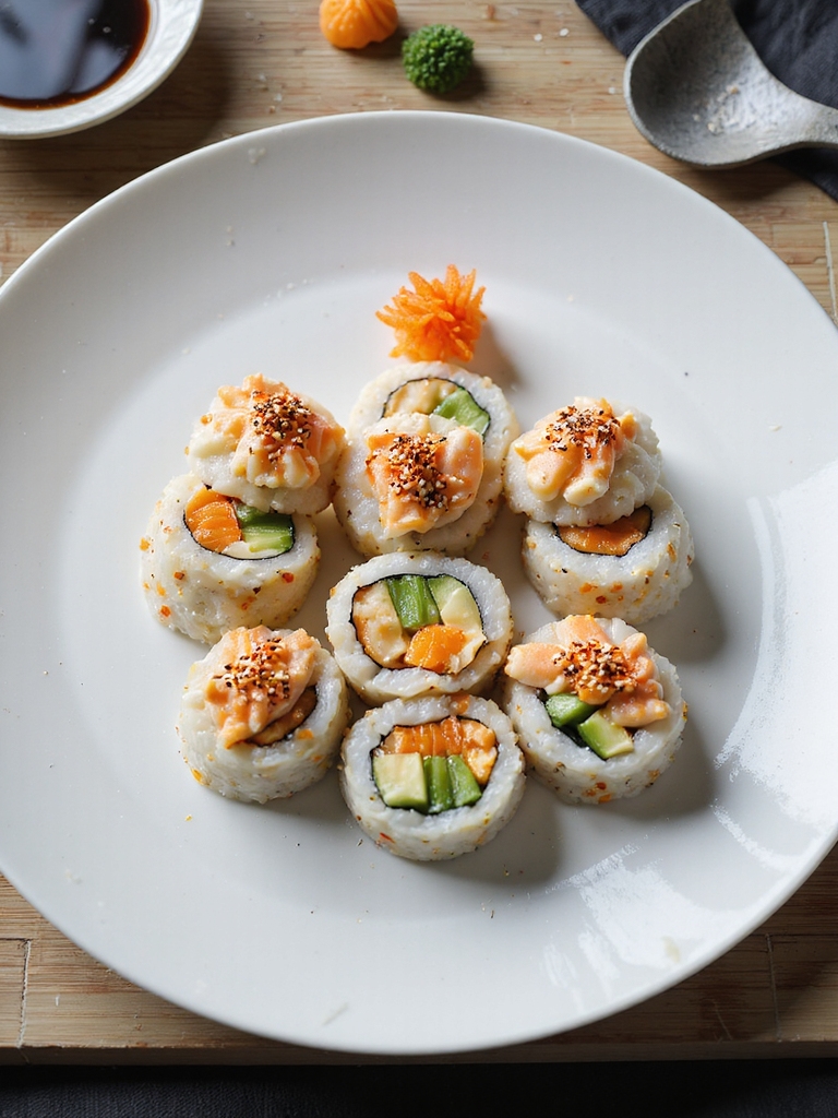 spicy creamy crab sushi roll