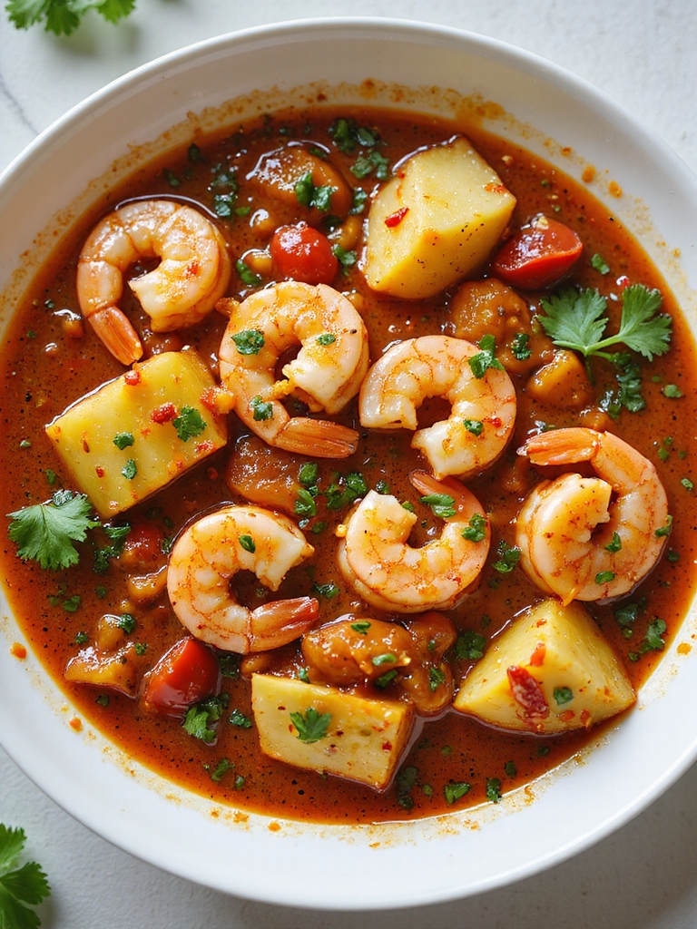 spicy creamy shrimp curry