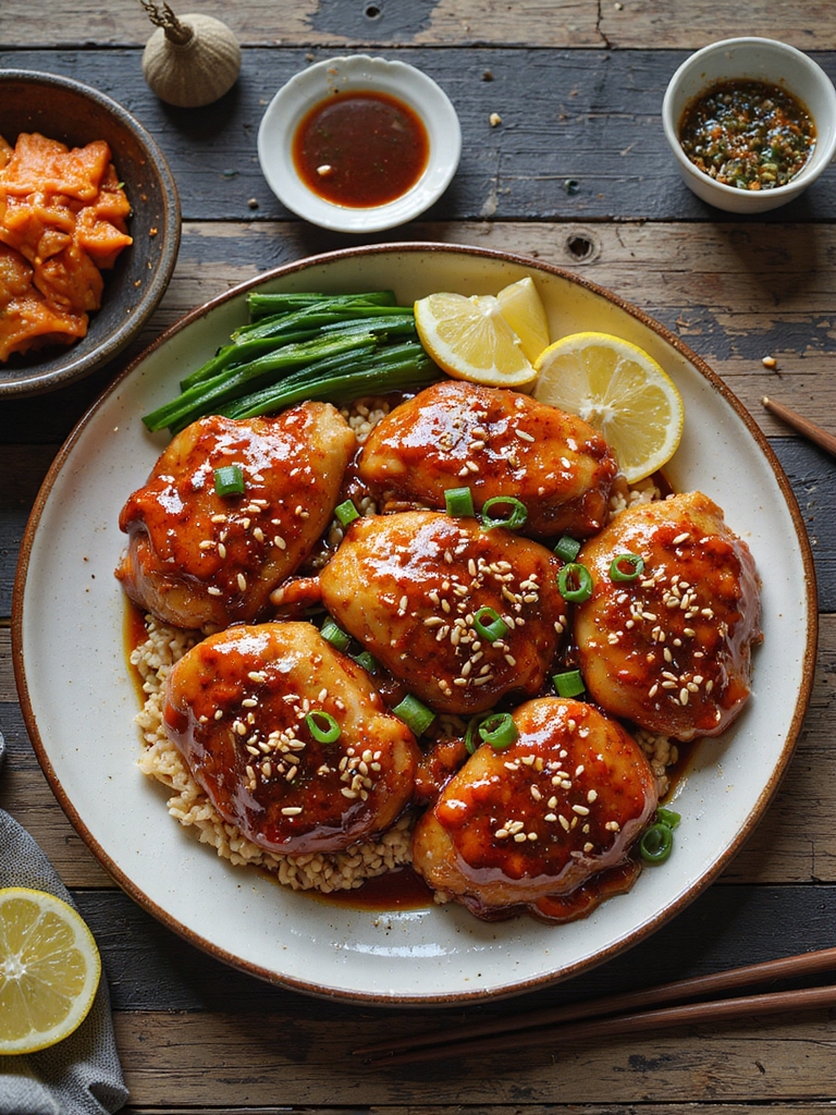 spicy gochujang glazed chicken