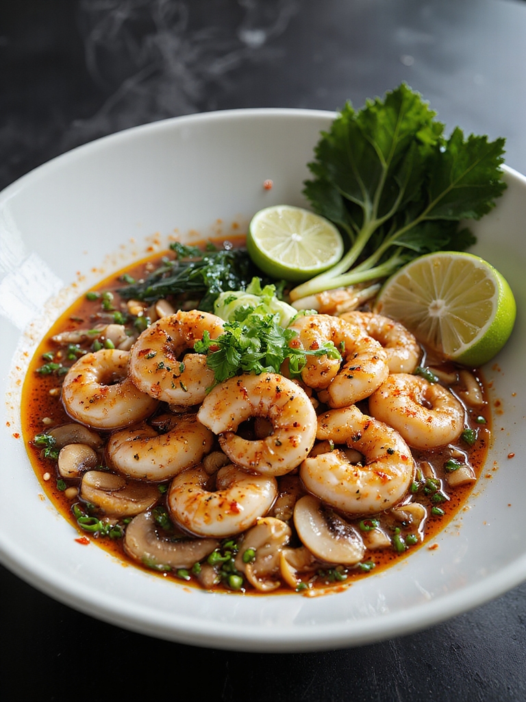 spicy hearty seafood ramen