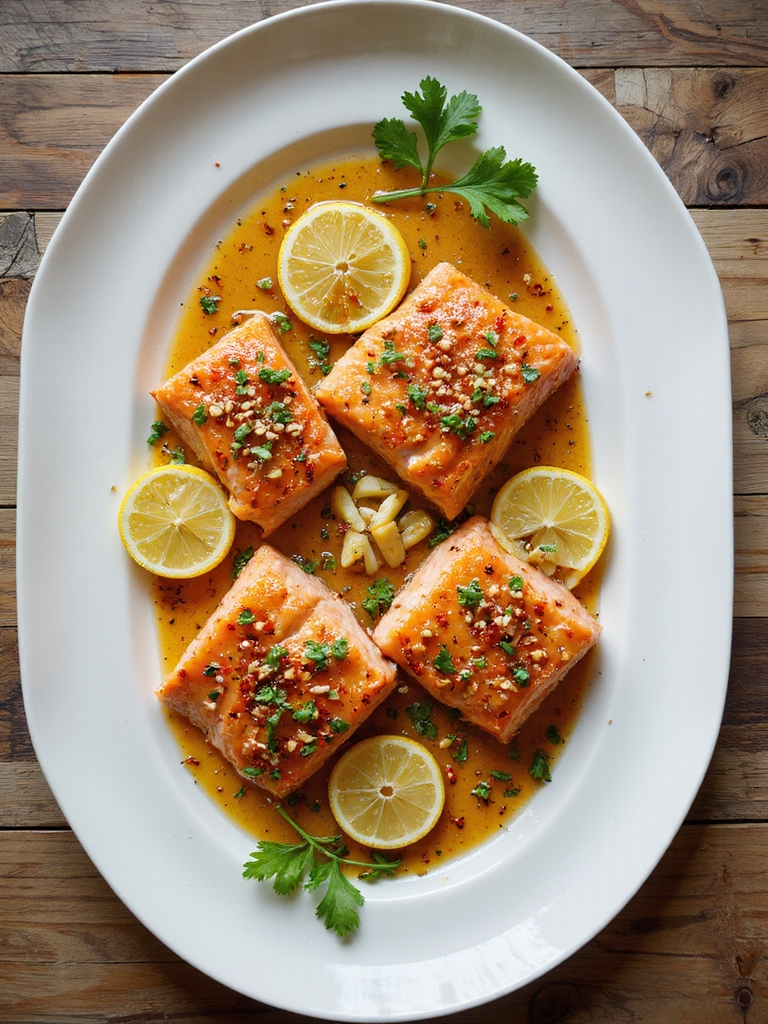 spicy lemon garlic salmon