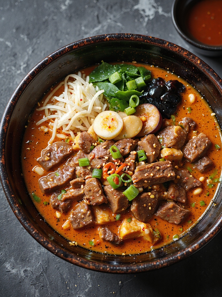 spicy shredded beef soup