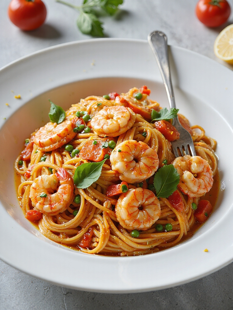 spicy tomato seafood pasta