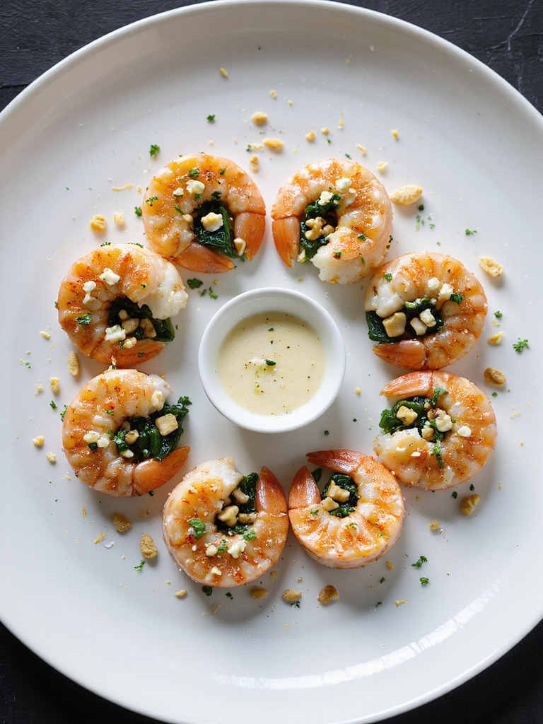 spinach feta pine nut stuffed