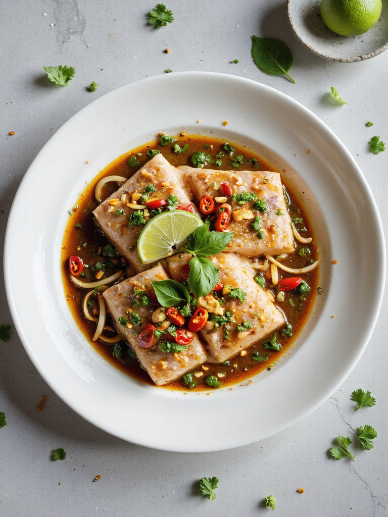 steamed fish with aromatics