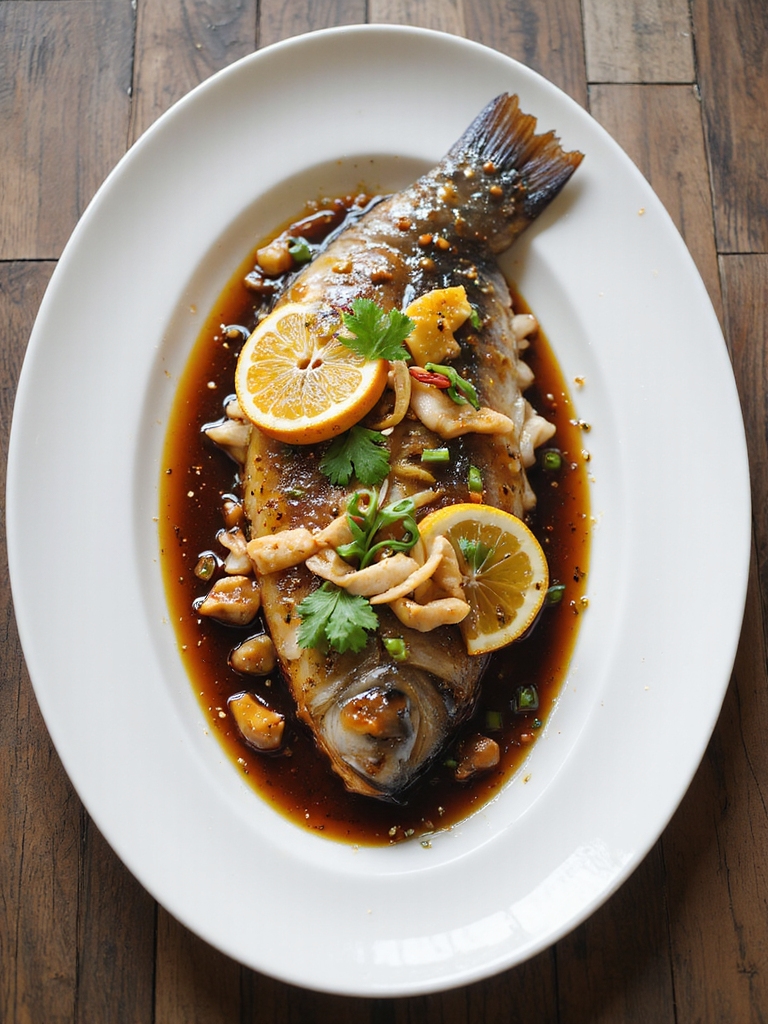 steamed whole fish with soy