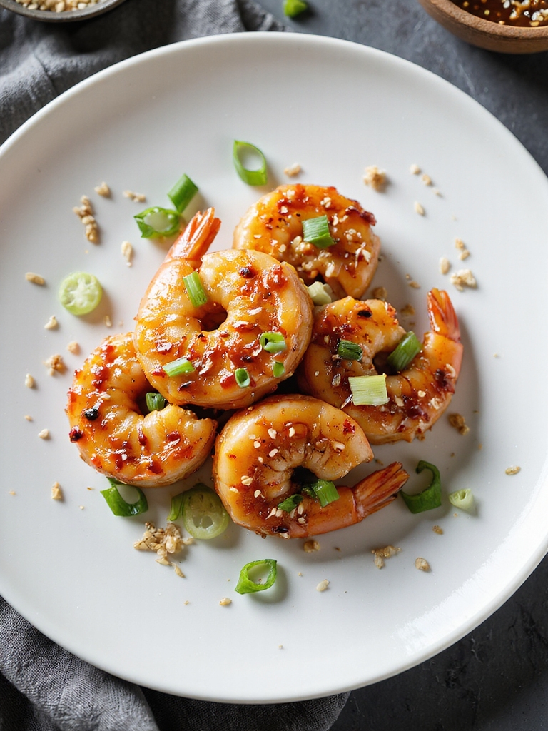 sticky honey teriyaki shrimp