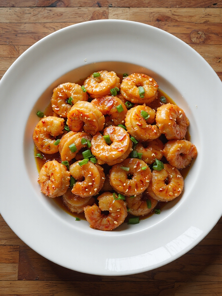 sticky sweet spicy crispy shrimp